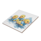 Carreau Canard en caoutchouc mou en bleu (Côté)