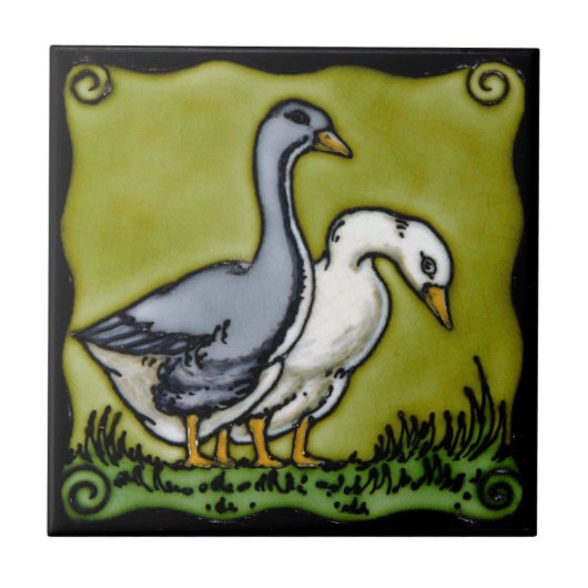 Carreau Canards Arts and Crafts vintage (Devant)