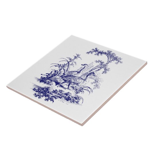 Carreau Canards bleus et blancs (Côté)