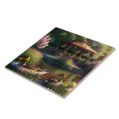 Carreau Canards dans l'étang (Côté)