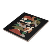 Carreau Canards Dans Une Rangée (Noir) (Côté)