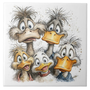 Carreau Canards drôles et excentriques