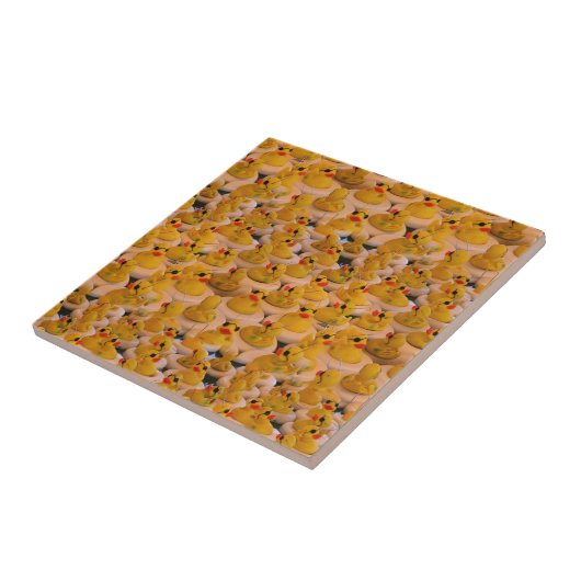 Carreau Canards en caoutchouc jaune mignons Motif (Côté)