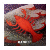 Carreau Cancer le crabe signe zodiaque fête d'anniversaire (Devant)