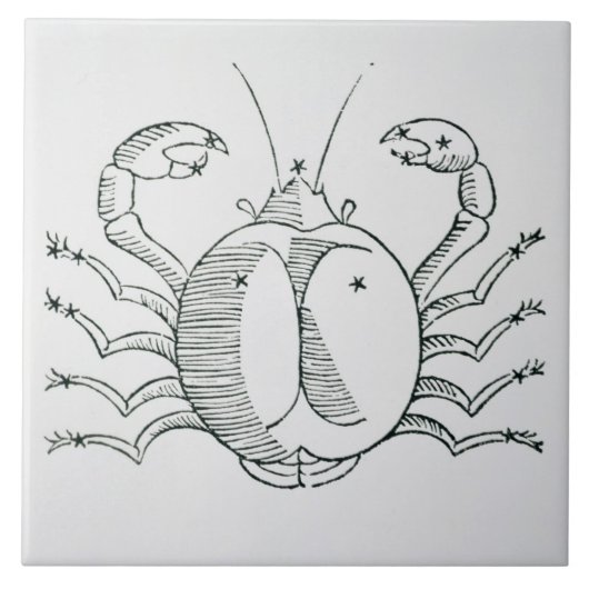 Carreau Cancer (le crabe) une illustration du 'poétique (Devant)