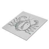 Carreau Cancer (le crabe) une illustration du 'poétique (Côté)