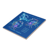 Carreau Cancer Zodiac Trait personnalisé (Côté)