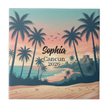 Cancun Vintage 2026 Coucher de soleil tropical sur