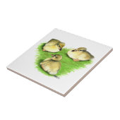 Carreau Canetons de canard colvert enneigés (Côté)