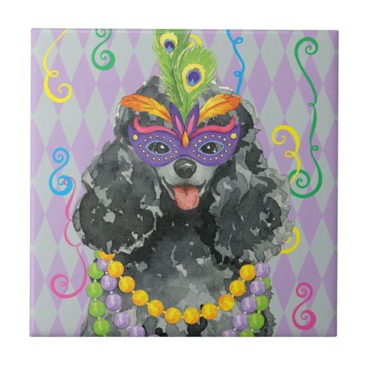 Carreau Caniche de jouet de mardi gras (Devant)