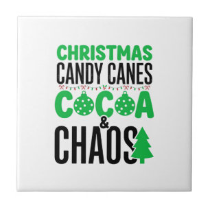 Carreau Canne de Noël au Cacao Chaos Design