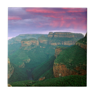 Carreau Canyon de la rivière Blyde au coucher du soleil, A