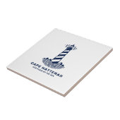 Carreau Cape Hatteras Lighthouse – Nautical Blue & White (Côté)