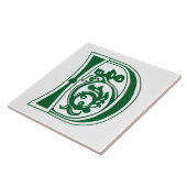 Carreau Capitale décorative botanique médiévale D (Côté)