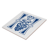 Carreau Capitale décorative botanique médiévale H (Côté)