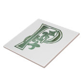 Carreau Capitale décorative botanique médiévale P (Côté)