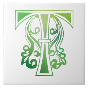 Carreau Capitale décorative botanique médiévale T