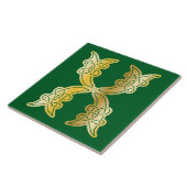 Carreau Capitale décorative du noeud celtique du XVIe sièc (Côté)