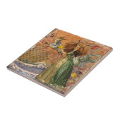 Carreau Capricorn Femme Chèvre Whimsical Amusant (Côté)