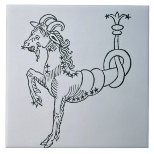 Carreau Capricorne (la chèvre) une illustration du 'Poe