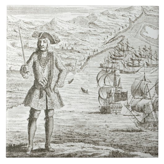 Carreau Captain Bartholomew Roberts (1682-1722) avec deux (Devant)