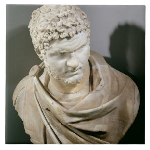 Carreau Caracalla, le marbre romain cuirassed le buste,