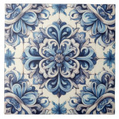 Carreau Caracol Azul Talavera mexicain céramique (Devant)