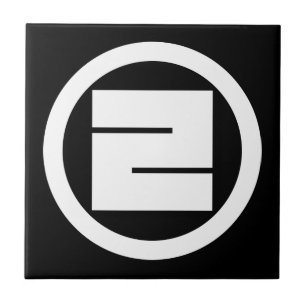 Carreau Caractère kanji carré pour ONE en cercle