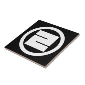 Carreau Caractère kanji carré pour ONE en cercle (Côté)