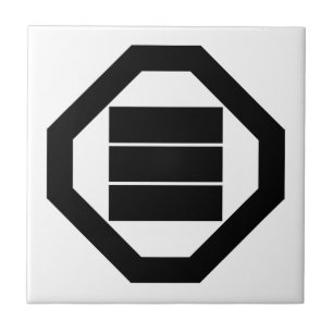 Carreau Caractères Kanji carrés pour trois en Oshiki