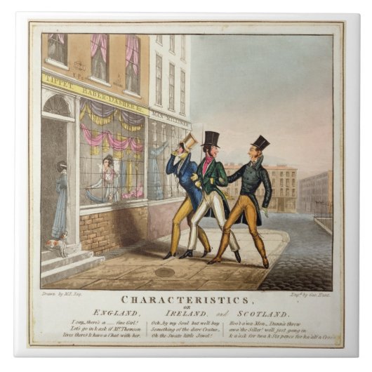 Carreau Caractéristiques - Angleterre, Irlande et Ecosse, (Devant)