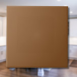 Carreau Caramel Brown couleur solide | Classic Elegant<br><div class="desc">Caramel Brown couleur solide | Classique | Élégant | tendance | Style | Cadeau</div>