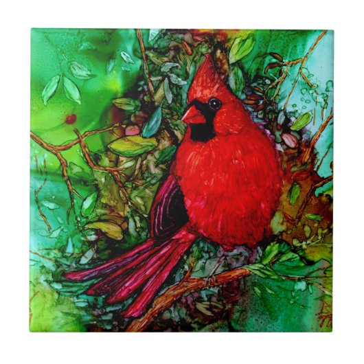 Carreau Cardinal dans l'arbre (Devant)