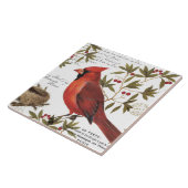 Carreau cardinal vintage moderne d'hiver (Côté)