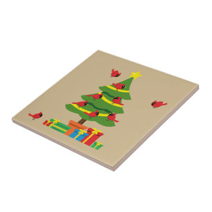 Carreau Cardinaux rouges - Merrier de Noël passé ensemble