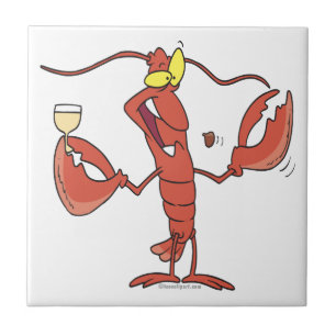 Carreau caricature amusante de homard