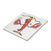 Carreau caricature amusante de homard (Côté)