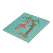 Carreau Caricature de bébé orangoutan joyeux (Côté)