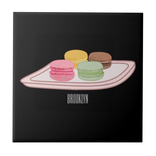Carreau Caricature de Macaron (Devant)