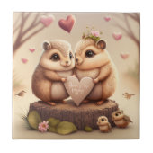 Carreau Caricature de petits ours mignons (Devant)