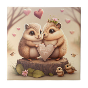 Carreau Caricature de petits ours mignons