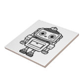 Carreau Caricature de robot rétro (Côté)