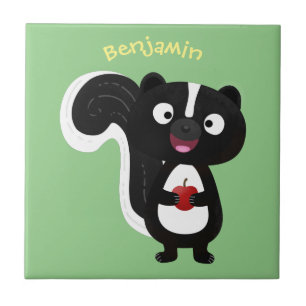 Carreau Caricature de skunk jote happy