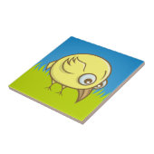 Carreau Caricature d'oiseau jaune (Côté)