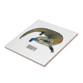 Carreau Caricature en bleu (Côté)