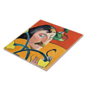Carreau Caricature, peinture de Gauguin, (Côté)