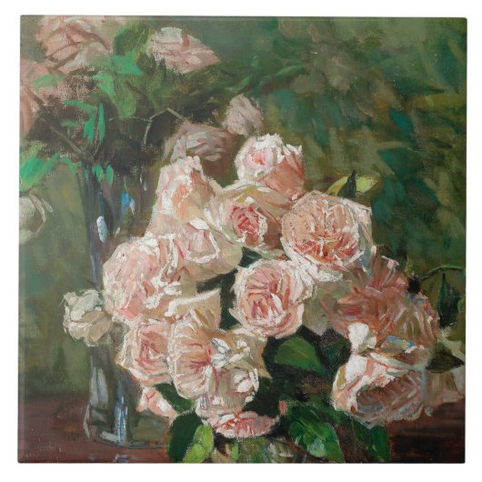 Carreau Carl Moll Vintage White Roses (Devant)