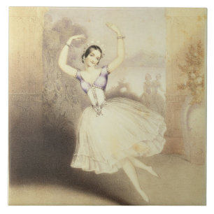 Carreau Carlotta Grisi (1819-99) dans le ballet du Peri