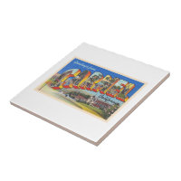 Carmel California CA Vintage Grande Lettre Carte p