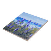 Carreau Carmel la Californie, plage, lupins, art de (Côté)